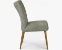 Eleganckie krzesło Valencia - okrągłe nogi dąb, szara mięta , {PARENT_CATEGORY_NAME - 4