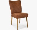 Eleganckie krzesło Valencia - okrągłe nogi z dębu, koniak , {PARENT_CATEGORY_NAME - 3
