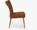 Eleganckie krzesło Valencia - okrągłe nogi z dębu, koniak , {PARENT_CATEGORY_NAME - 4