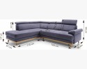 Nowoczesna sofa narożna Memo na drewnianych nogach więcej kolorów , {PARENT_CATEGORY_NAME - 12