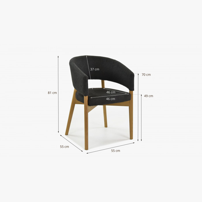 Luksusowe krzesło do jadalni czarne- LILY , {PARENT_CATEGORY_NAME - 10