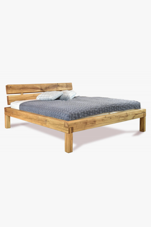 Łóżko z litego drewna dębowego Ernad 180 x 200 cm - 1