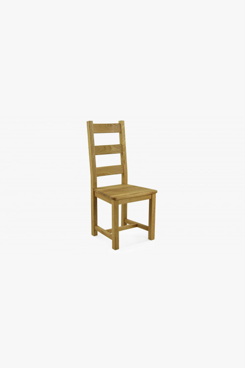 Krzesło z litego drewna dębowego, Ledder - 1