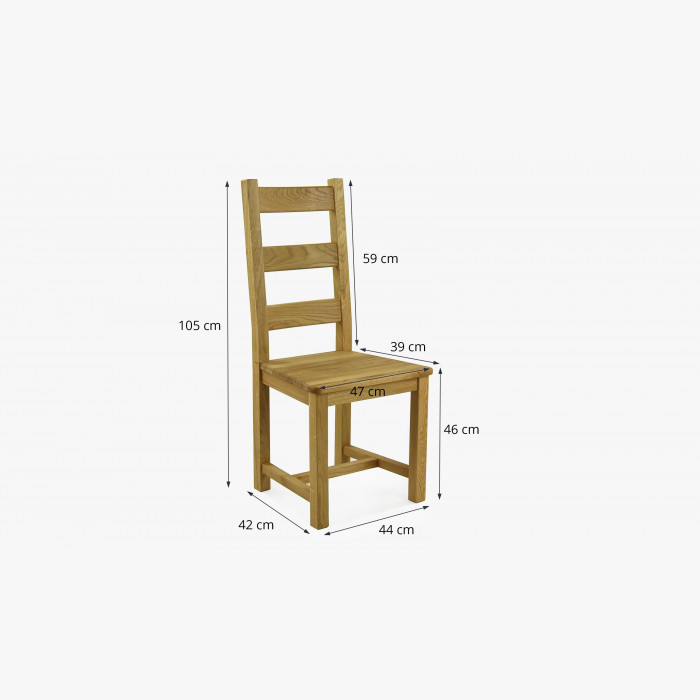 Krzesło z litego drewna dębowego, Ladder , {PARENT_CATEGORY_NAME - 8