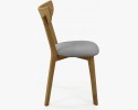 Nowoczesne dębowe krzesło Eva, szare siedzisko , {PARENT_CATEGORY_NAME - 4