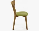 Nowoczesne dębowe krzesło Eva, zielone siedzisko , {PARENT_CATEGORY_NAME - 6