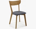 Nowoczesne krzesło Eva z drewna dębowego, siedzisko antracyt , {PARENT_CATEGORY_NAME - 3