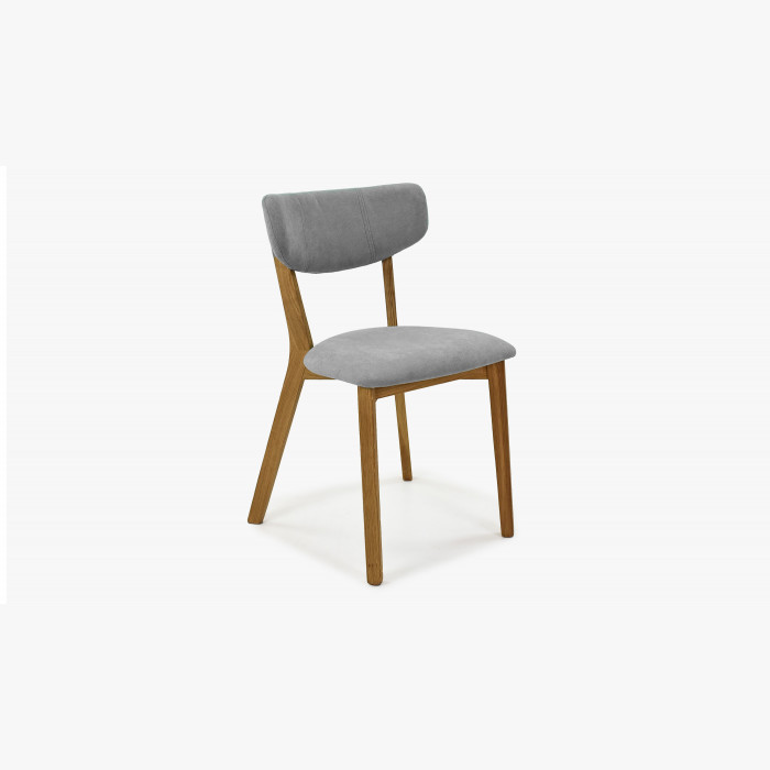 Krzesło tapicerowane - nogi dąb, Amisa szare , {PARENT_CATEGORY_NAME - 3