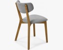 Krzesło tapicerowane - nogi dąb, Amisa szare , {PARENT_CATEGORY_NAME - 4