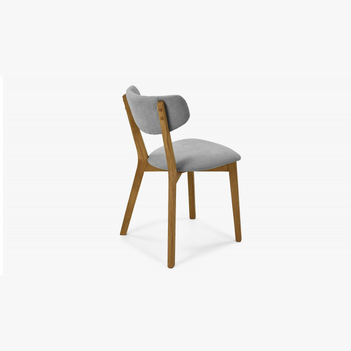 Krzesło tapicerowane - nogi dąb, Amisa szare , {PARENT_CATEGORY_NAME - 4