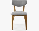 Krzesło tapicerowane - nogi dąb, Amisa szare , {PARENT_CATEGORY_NAME - 5