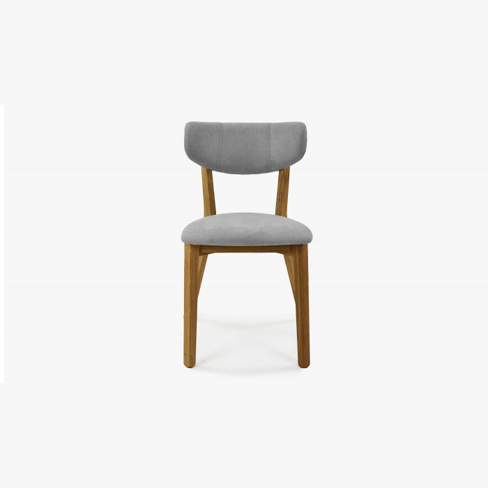 Krzesło tapicerowane - nogi dąb, Amisa szare , {PARENT_CATEGORY_NAME - 5