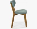 Krzesło tapicerowane, nogi dębowe, Amisa jasnozielone , {PARENT_CATEGORY_NAME - 6