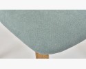 Krzesło tapicerowane, nogi dębowe, Amisa jasnozielone , {PARENT_CATEGORY_NAME - 7