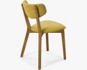 Krzesło tapicerowane - nogi dębowe, Amisa żółta , {PARENT_CATEGORY_NAME - 4
