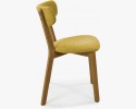 Krzesło tapicerowane - nogi dębowe, Amisa żółta , {PARENT_CATEGORY_NAME - 6