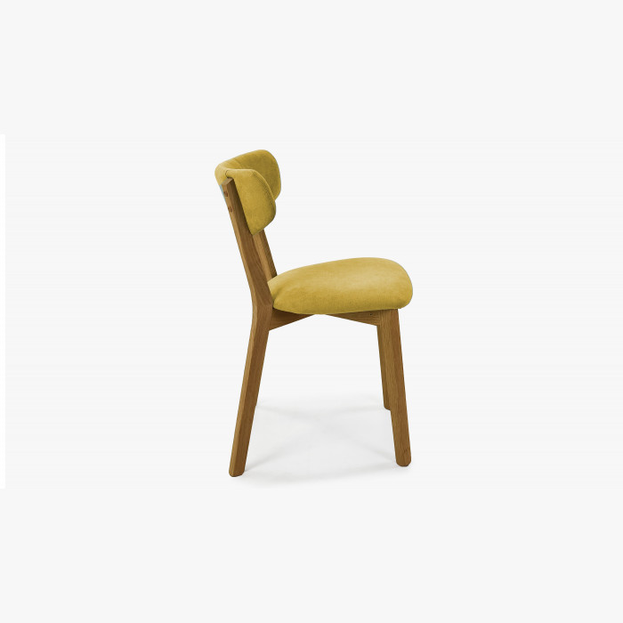 Krzesło tapicerowane - nogi dębowe, Amisa żółta , {PARENT_CATEGORY_NAME - 6