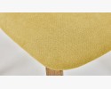 Krzesło tapicerowane - nogi dębowe, Amisa żółta , {PARENT_CATEGORY_NAME - 7