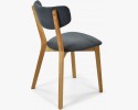 Krzesło tapicerowane- nogi z dębu, Amisa antracyt , {PARENT_CATEGORY_NAME - 4