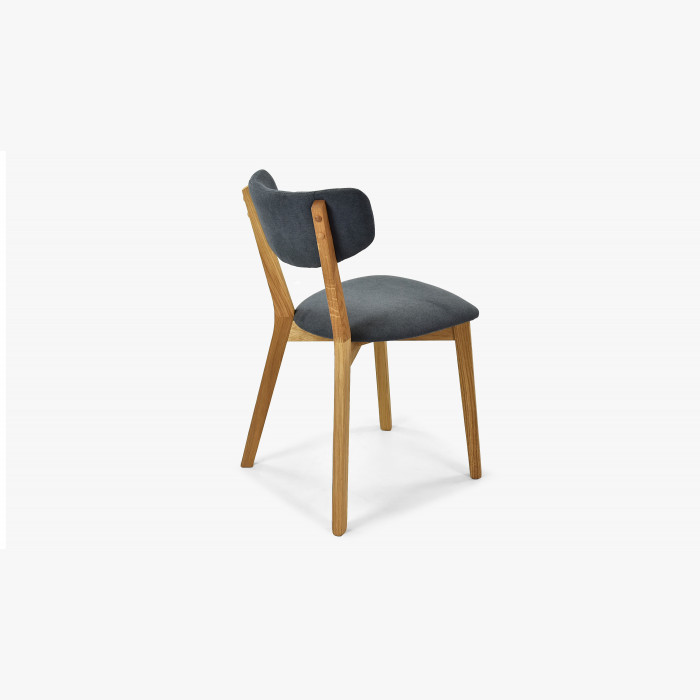 Krzesło tapicerowane- nogi z dębu, Amisa antracyt , {PARENT_CATEGORY_NAME - 4