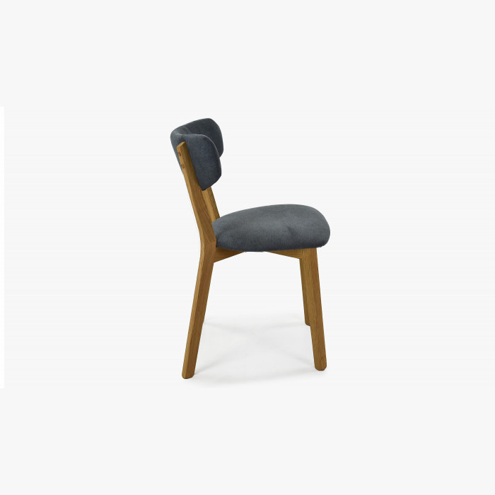 Krzesło tapicerowane- nogi z dębu, Amisa antracyt , {PARENT_CATEGORY_NAME - 6