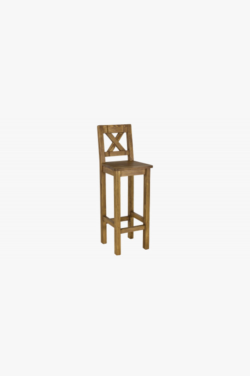 Krzesło barowe - rustykalne, sosna - 2
