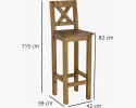 Krzesło barowe - rustykalne, sosna , {PARENT_CATEGORY_NAME - 4