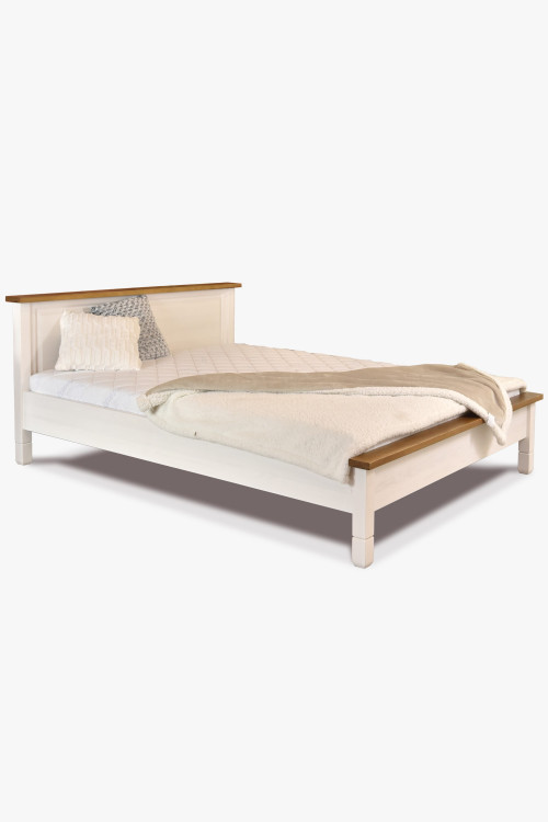 Białe łóżko rustykalne Francja - 1