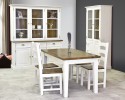 Stół z litego drewna biały - brązowy , {PARENT_CATEGORY_NAME - 3