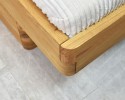 Dębowe łóżko tapicerowane wezgłowie szare, Dominika 160 x 200 cm , {PARENT_CATEGORY_NAME - 5