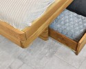 Dębowe łóżko tapicerowane wezgłowie szare, Dominika 160 x 200 cm , {PARENT_CATEGORY_NAME - 7