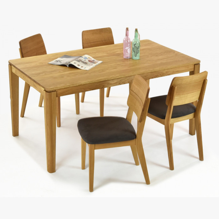 Rozkładany dębowy stół Houston i krzesła Bergen , {PARENT_CATEGORY_NAME - 1