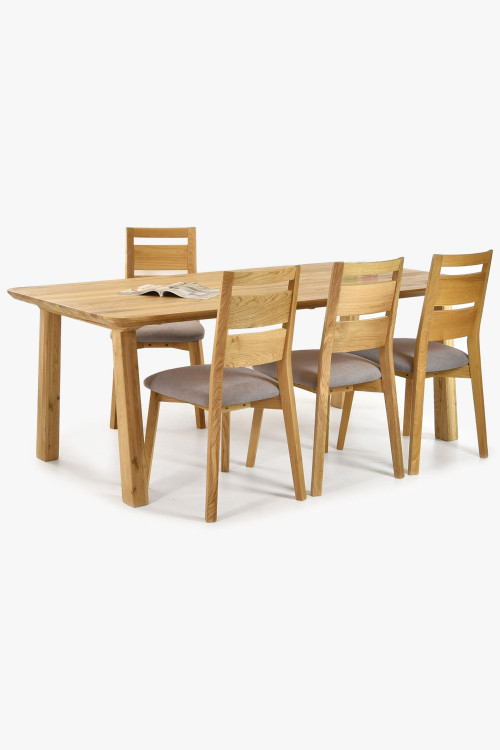 Stół do jadalni z litego drewna Martina + krzesła dąb Virginia - 1