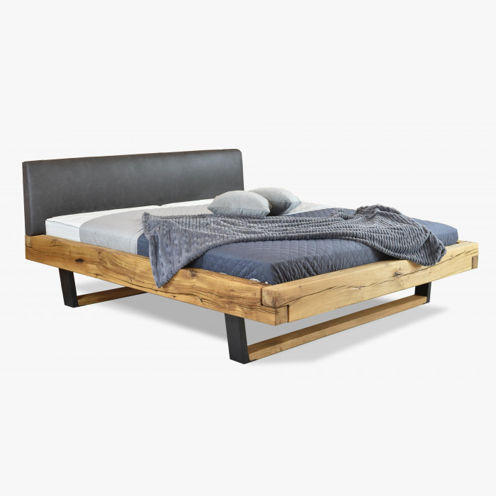 Nowoczesne łóżko z litego dębu z metalowymi nogami, Laura 160 x 200 , {PARENT_CATEGORY_NAME - 1