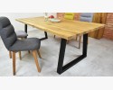 Luksusowy stół z litego drewna - czarne stalowe nogi, Torino 200 x 100 cm , {PARENT_CATEGORY_NAME - 2
