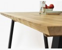 Luksusowy stół z litego drewna - czarne stalowe nogi, Torino 200 x 100 cm , {PARENT_CATEGORY_NAME - 4