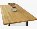 Luksusowy stół z litego drewna - czarne stalowe nogi, Torino 200 x 100 cm , {PARENT_CATEGORY_NAME - 5