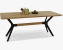 Stół jadalniany DĄB lite drewno, metalowe nogi Delta 160 x 90 cm , {PARENT_CATEGORY_NAME - 5