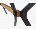 Stół jadalniany DĄB lite drewno, metalowe nogi Delta 160 x 90 cm , {PARENT_CATEGORY_NAME - 6
