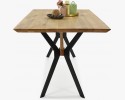 Stół jadalniany DĄB lite drewno, metalowe nogi Delta 160 x 90 cm , {PARENT_CATEGORY_NAME - 7