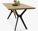Stół jadalniany DĄB lite drewno, metalowe nogi Delta 160 x 90 cm , {PARENT_CATEGORY_NAME - 3