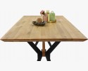 Stół jadalniany DĄB lite drewno, metalowe nogi Delta 160 x 90 cm , {PARENT_CATEGORY_NAME - 9