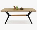 Stół jadalniany DĄB lite drewno, metalowe nogi Delta 200 x 100 cm , {PARENT_CATEGORY_NAME - 1
