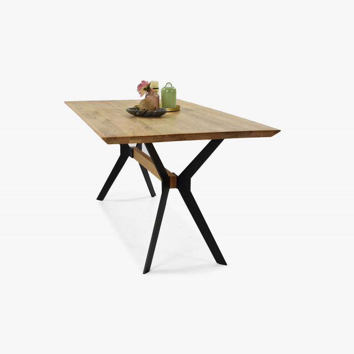 Stół jadalniany DĄB lite drewno, metalowe nogi Delta 200 x 100 cm , {PARENT_CATEGORY_NAME - 8