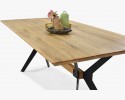 Stół jadalniany DĄB lite drewno, metalowe nogi Delta 200 x 100 cm , {PARENT_CATEGORY_NAME - 9
