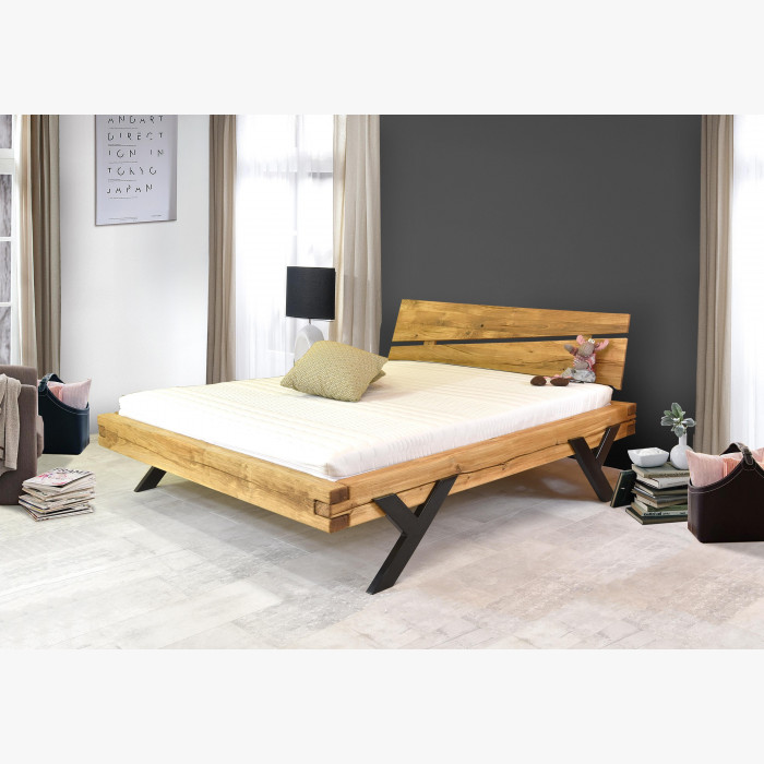 Luksusowe łóżko z litego drewna model Y - dąb 180 x 200 cm , {PARENT_CATEGORY_NAME - 7
