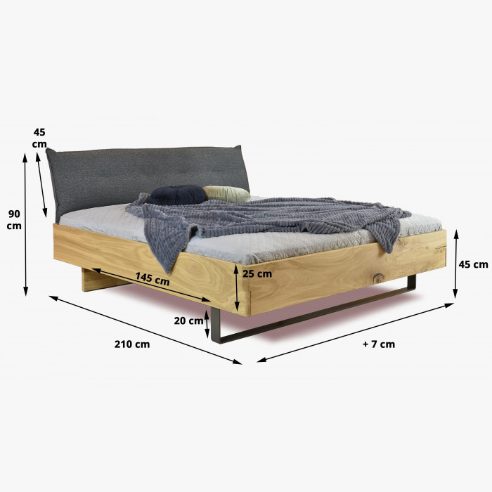 Łóżko z litego dębu, na nogach, Toledo 180 x 200 cm - 7