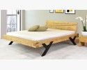 Łóżko designerskie z belek, nogi stalowe w kształcie litery Y, 180 x 200 cm , {PARENT_CATEGORY_NAME - 3