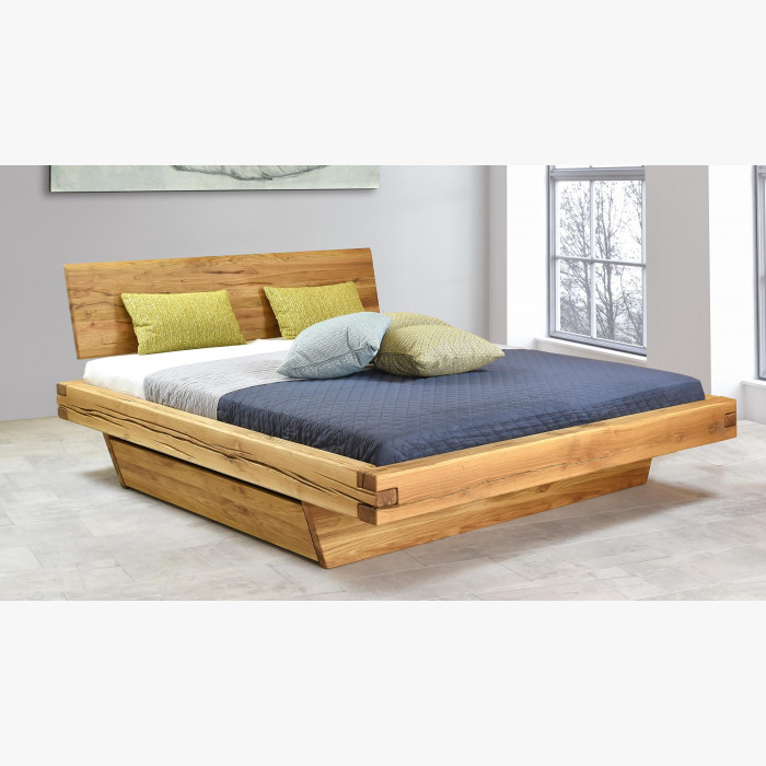 Łóżko dębowe z belek, naturalne, Matus 160 x 200 cm , {PARENT_CATEGORY_NAME - 2