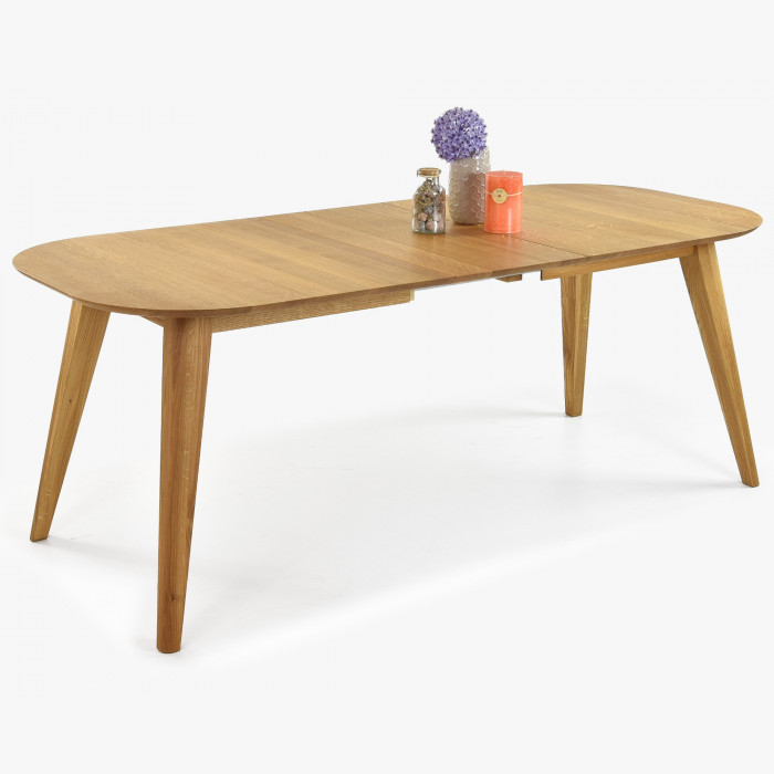 Rozkładany stół owalny, lity dąb, Otawa XL 160-200 cm , {PARENT_CATEGORY_NAME - 1